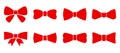 Set bow tie or neck tie simple icons isolated. Elegant silk neck bow. Vip event accessory Ã¢â¬â vector